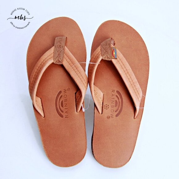 NWT Rainbow Tahitian Sandals Style 301ALL Tan Men Medium, 8 1/2 - 9 1/2 - Picture 8 of 10